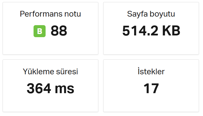 GutenTema PageSpeed